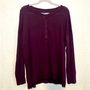 Old Navy, dark purple button top sweater size large